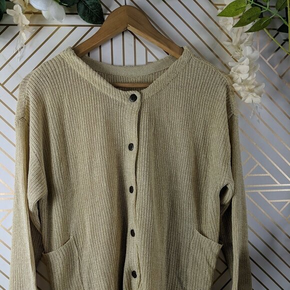 Samansa Mos2 Knit Cardigan Button Up Long Sleeve Size F ? Rayon blend - Picture 5 of 6